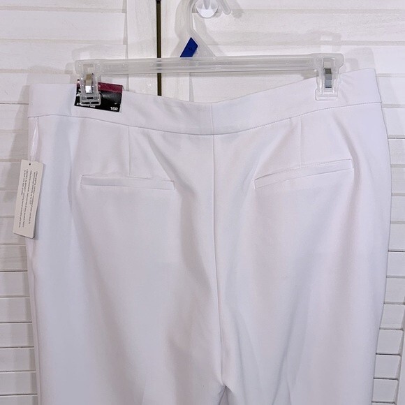White Dress Pants Size 16 Straight Leg Investments NWT - Picture 9 of 12